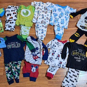 12 month boy pajama lot